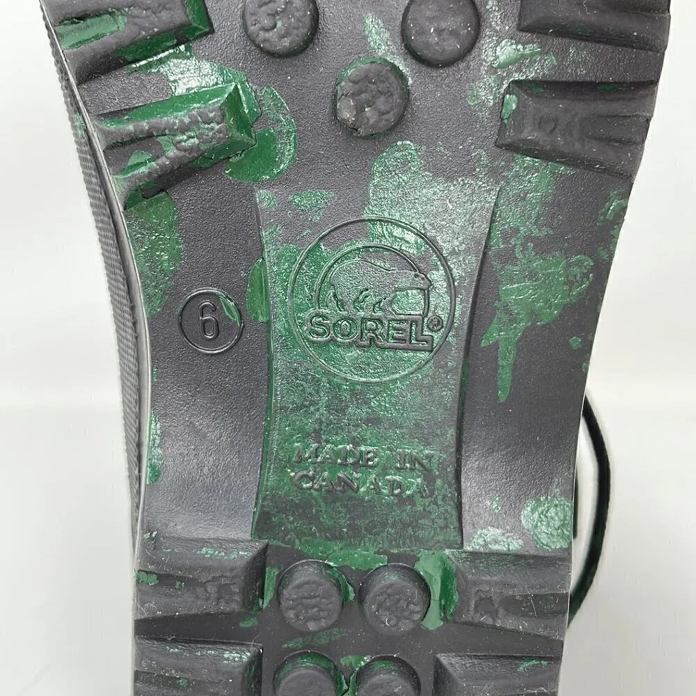 Sorel Snow Boot Lace Up Shoe Blue Black Size 6